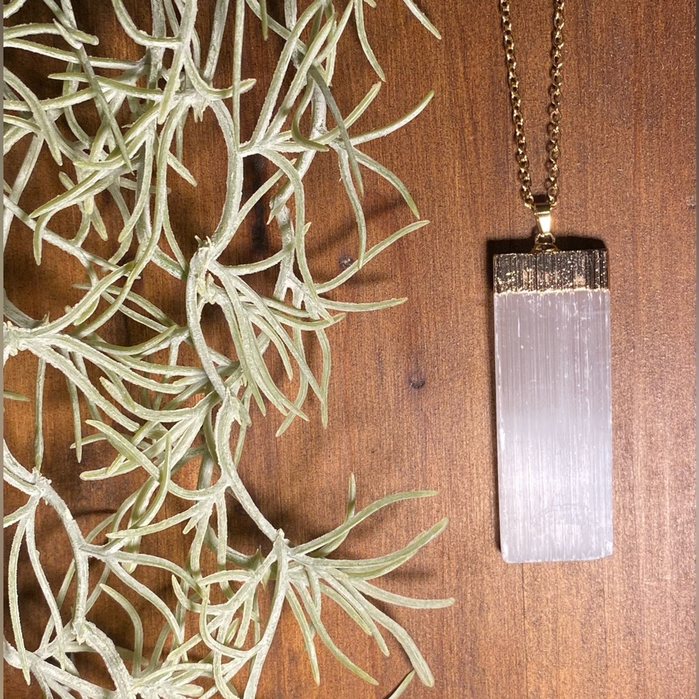 Selenite Pendant Necklace